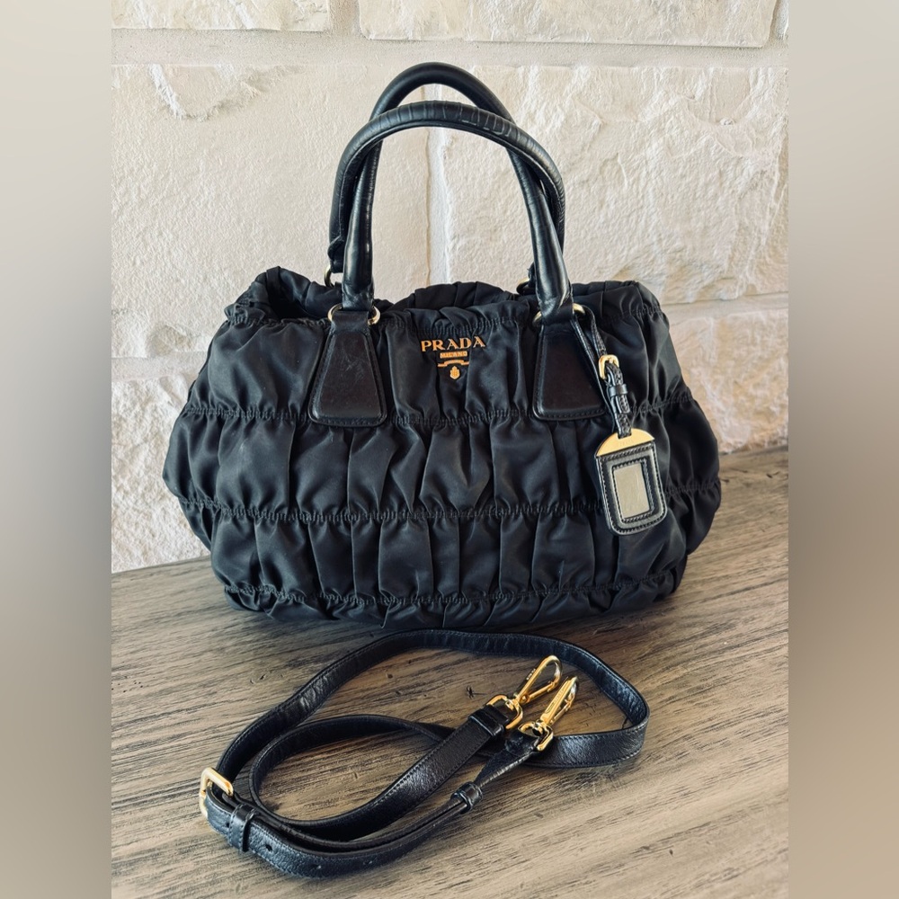 Prada Tessuto Gaufre Nylon Shoulder/Crossbody bag